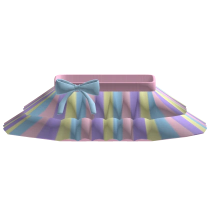✰ Pastel Colorful Ruffled Skirt with Bow ✰