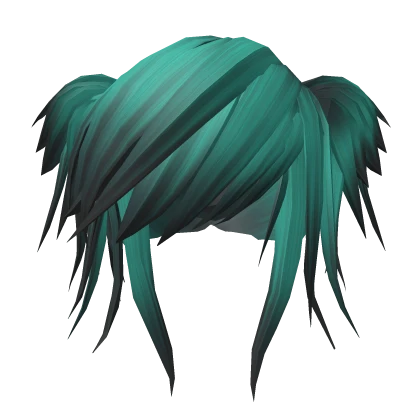 Messy Scene Tails in Cyan Black