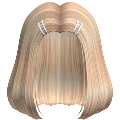 Blonde Bob with Hair Clips