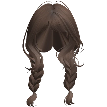 Brown Wavy Braided Pigtails