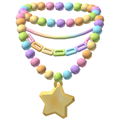 𐔌 cute silly rainbow decora harajuku necklace