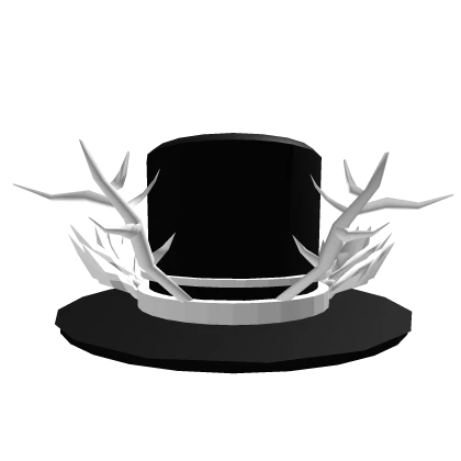 White Deer Antler Top Hat