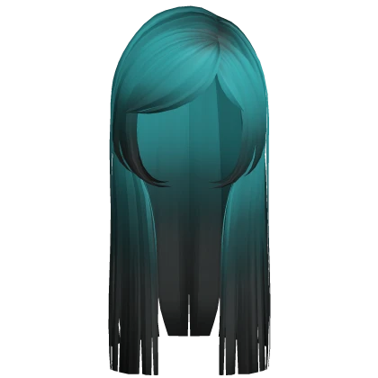 Cyan Gothic Side Bang Hime Long Cut