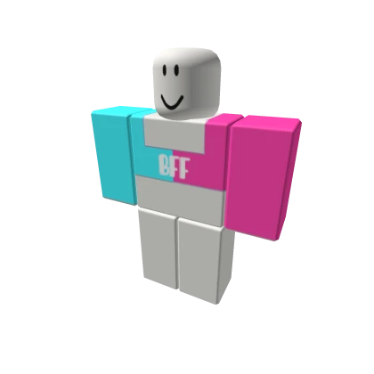 bff matching pink and cyan preppy top ! ☆