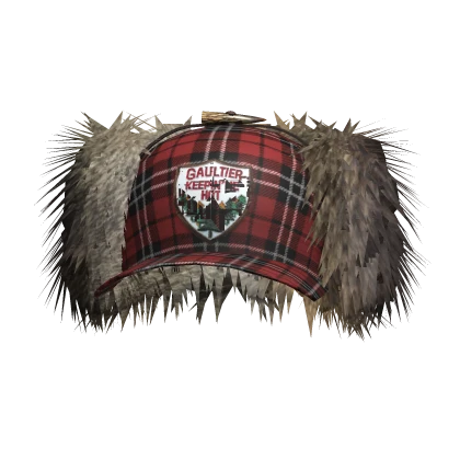 2004 High Fashion Fox Fur Plaid Hat