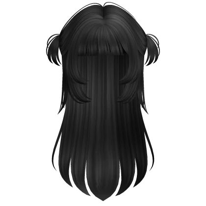 Mini Pigtails Hime Cut (Black)