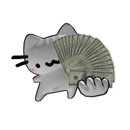 Money Spread Silly Cat