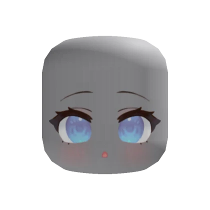 Surprised Cute Chibi Gacha Face (Blue)