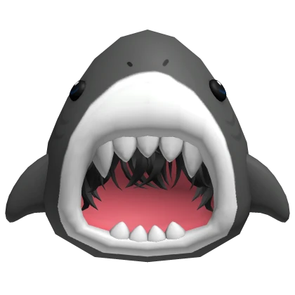 Messy Hair with Shark Hat 🦈