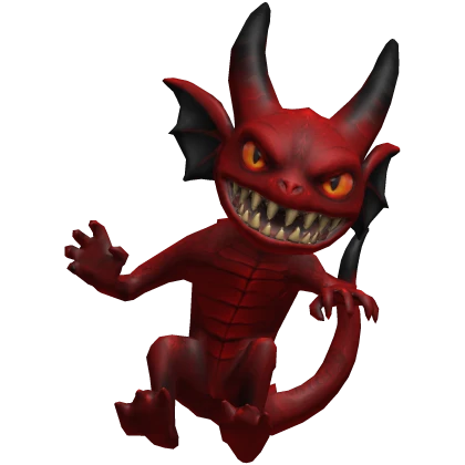 Scary Red Demon on Shoulder