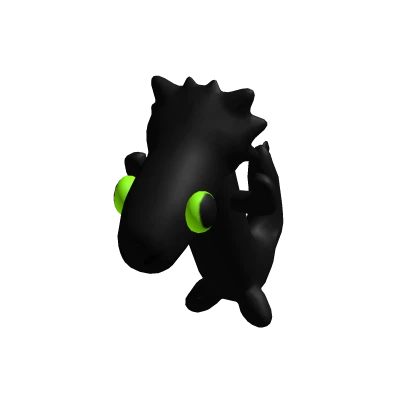 black holdable cute derpy dancing dragon plush