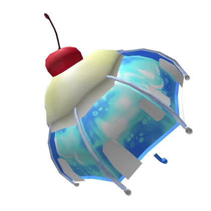 Whimsy Cute Blue Sparkling Soda Umbrella