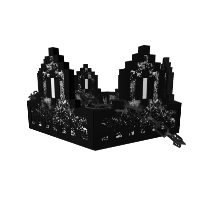 White Grunge Gothic Chained 8-Bit Crown [ADD-ON]