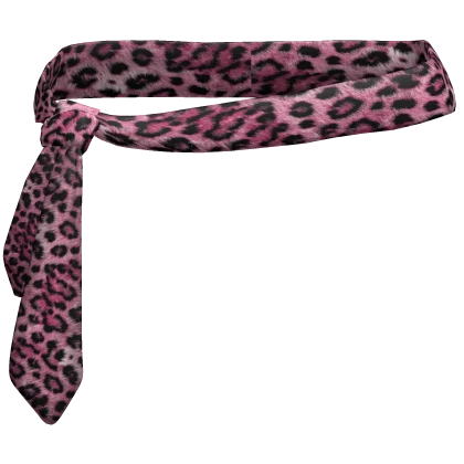 [3.0] Y2K Pink Leopard Tie Belt 