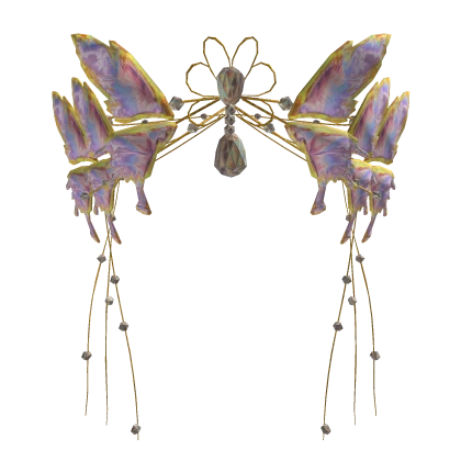 Gold Fairy Butterfly Goddess Tiara