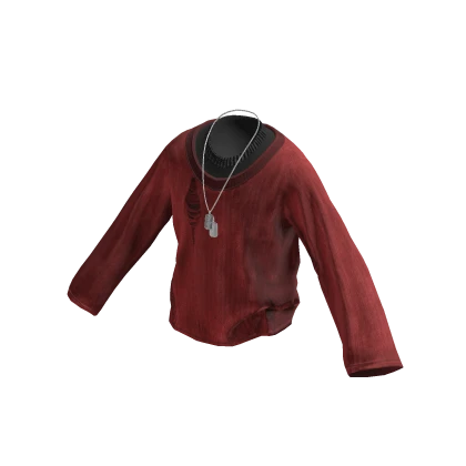 💗PUNK DAMAGE KNIT SWEATER_RED