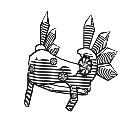 Snowy Peppermint Black Candy Valk