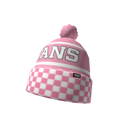 Vans Pink-White Checkerboard Spirit Beanie