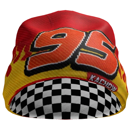 Lightning McQueen Checker Beanie