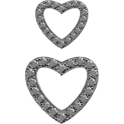 𝓢𝓢 | Diamond Heart Neck Piercing Silver