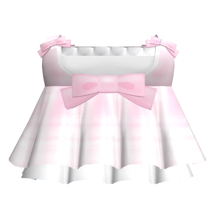 🤍 kawaii ruffled plaid bow dress pink