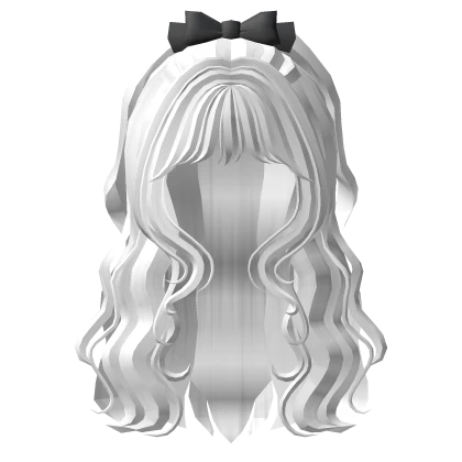 🍀Big Bow Half Up Hair (White)