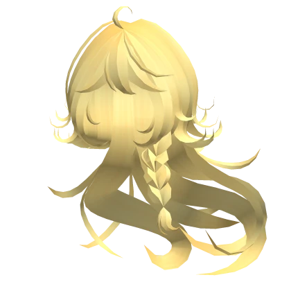 Long Magical Jellyfish Anime Hair in Light Yellow
