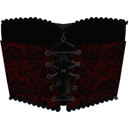 3.0 Black Red Lace Corset