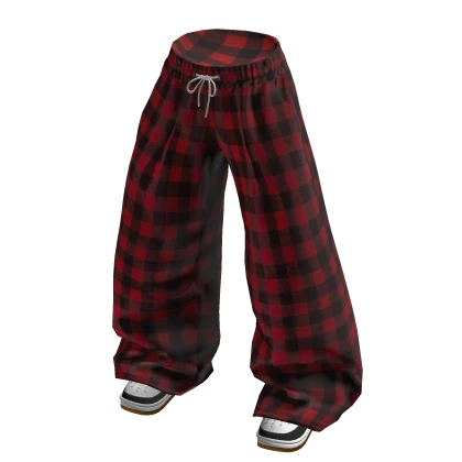 💗OVERSIZED SWEATPANTS WITH SHOES_CHRISTMAS RED