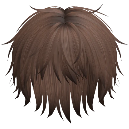 Stylish Messy Anime Boy Hair in Brown