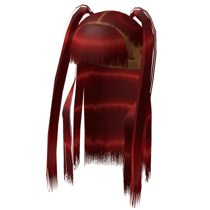 Half Up Pigtails in Red