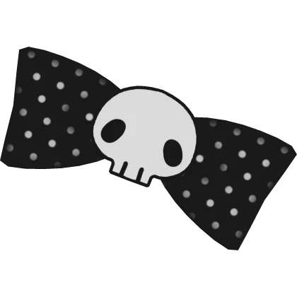scene emo alt skull polka dot big bow ruffled