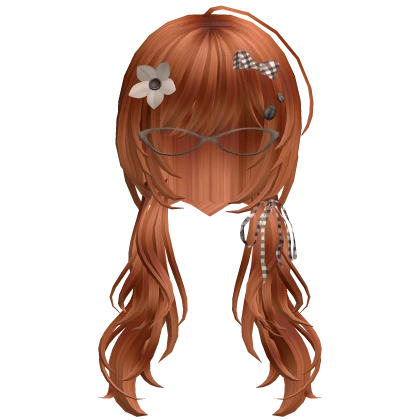 ❀ ginger mori kei igari plaid bow jellyfish hair