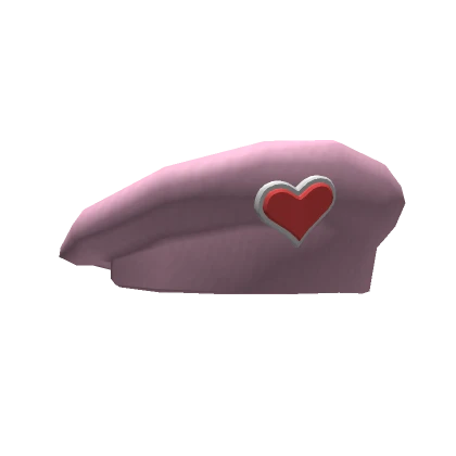 Pink Heart Styled Beret