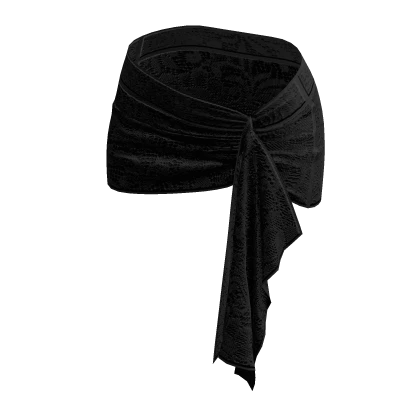 Y2K black ruffled laced miniskirt 