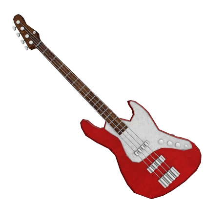 Bass Guitar Red Front