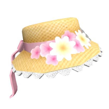 Frilly Flower Bow Sunhat