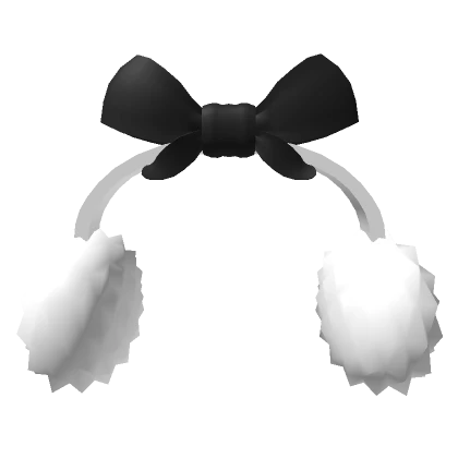 Black Fluffy  Bow Earmuffs