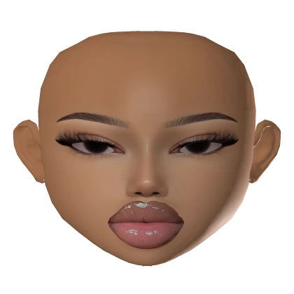 Natural Baddie Latina Mesh Makeup glossy lips 