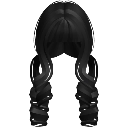 Cute Black Curly Pigtails