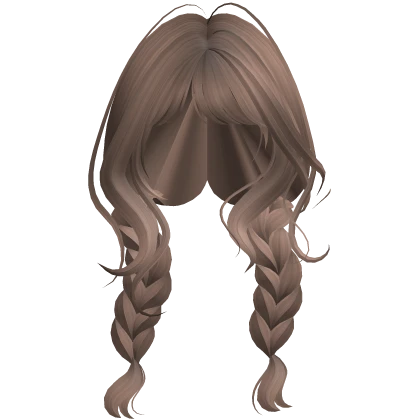 Light Brown Wavy Braided Pigtails