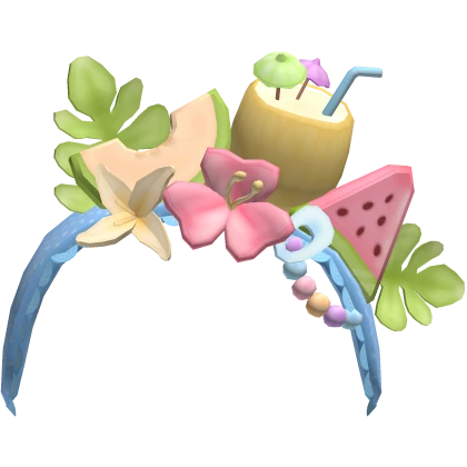 harajuku gyaru summer tropical decora kei headband