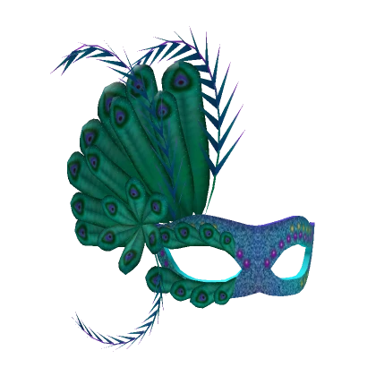 Feathered Masquerade Half Mask