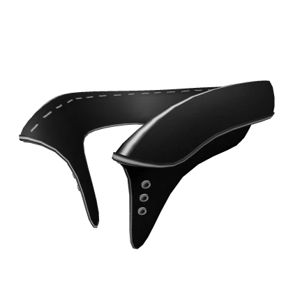 Black White Folded Collar with Buttons