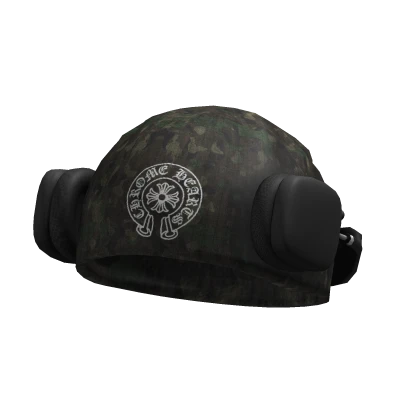 Chrome Cap w/ Resting Headphones