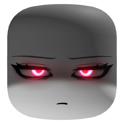 Shadowed Revenge Look Face Red Glowing Eyes -White