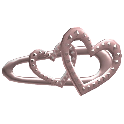 Pink Studded Heart Hair Clip 