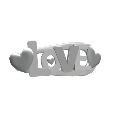 Silver "LOVE" Hair Clip