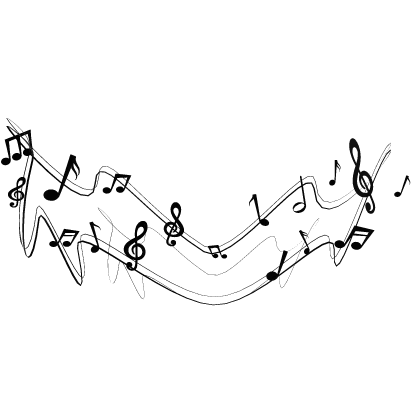 Black Music Notes Symphony