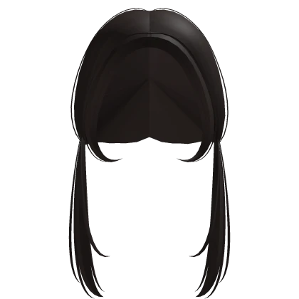 Kawaii Low Straight Pigtails in Dark Brown